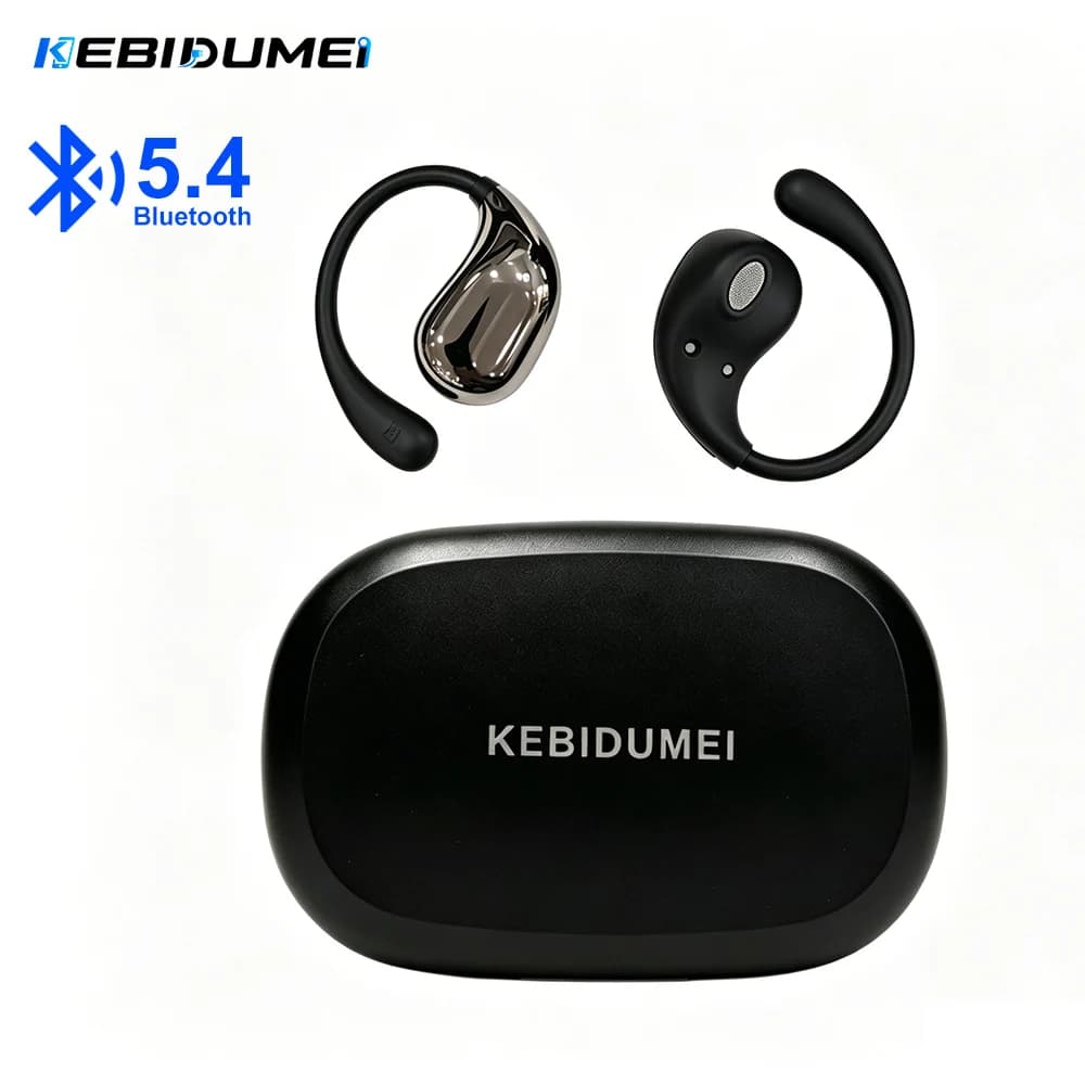 Fones Bluetooth 5.4 TWS com Gancho, LED e Àgua - R$27,05