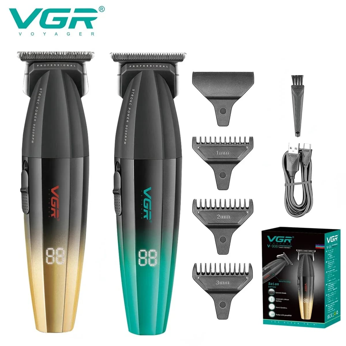 VGR Aparador Profissional 9000rpm para Barba e Cabelo - 155,99
