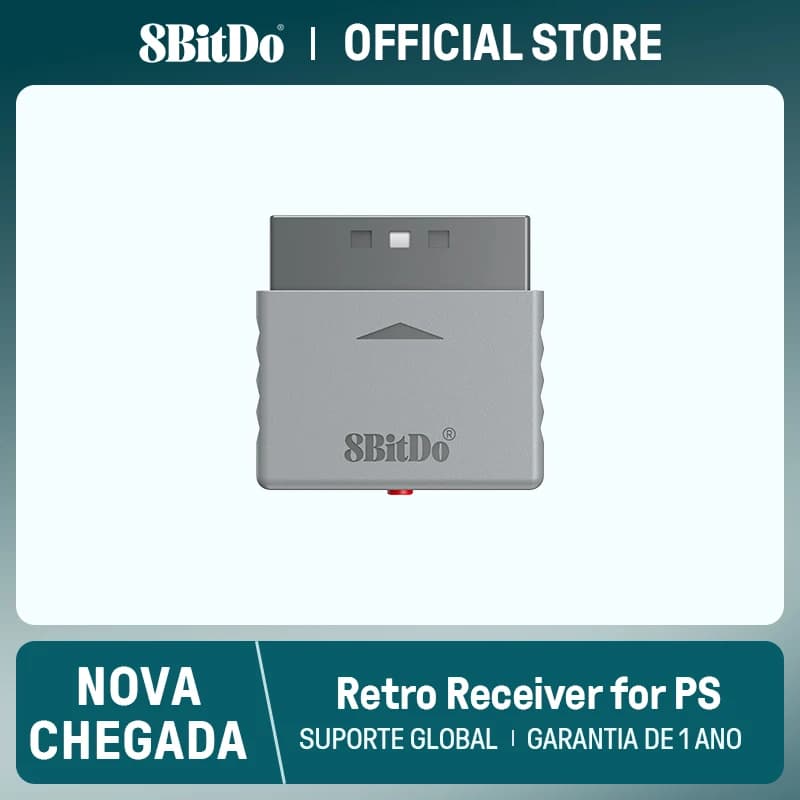 8bitdo Receptor Retro para PS1/PS2, Windows, Xbox e mais