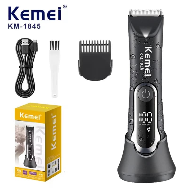 Kemei Aparador de Pelos Masculino à Prova d'Água - KM-1845