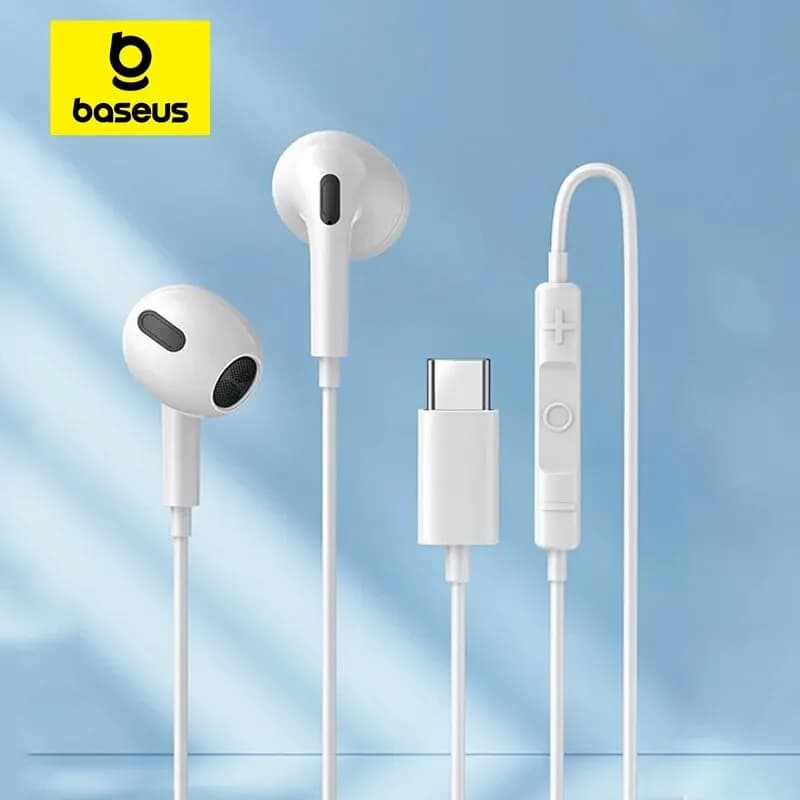 Baseus C17 Fone intra-auricular com fio – para Xiaomi e Samsung