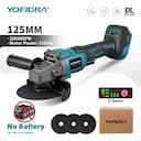 Yofidar Moedor de Ângulo 125mm sem Fio 20000rpm - Ferramenta Elétrica — miniatura