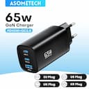 Asometech Carregador USB-C 65W PD/PPs MacBook, iPhone e Samsung — miniatura