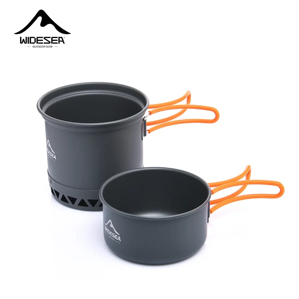 Widesea Kit Fogão Camping Portátil com Panelas
