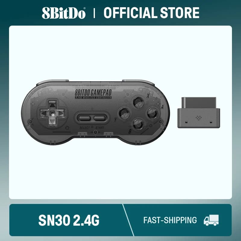 8bitdo Gamepad sem fio SN30 2.4G para SNES/SFC