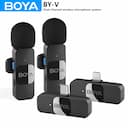 BOYA Microfone de Lapela Sem Fio Lavalier para iPhone e Android — miniatura