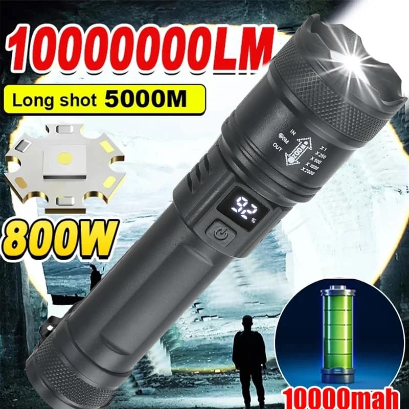 Forte Poder Lanterna LED Tática 2000LM com USB - R$ 23,70