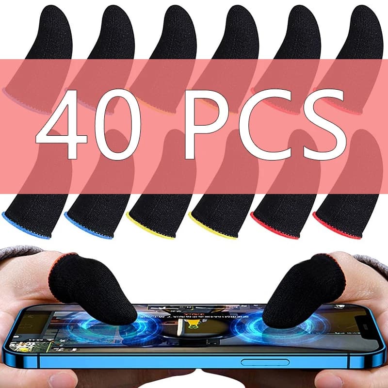 Capa de Dedo para Controle - 20/40 peças anti suor, ideal PUBG/LoL