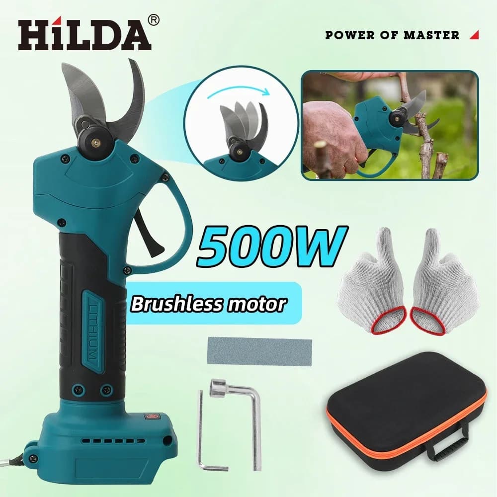 Hilda Tesoura de Poda Elétrica sem Fio 18V – Corte Preciso