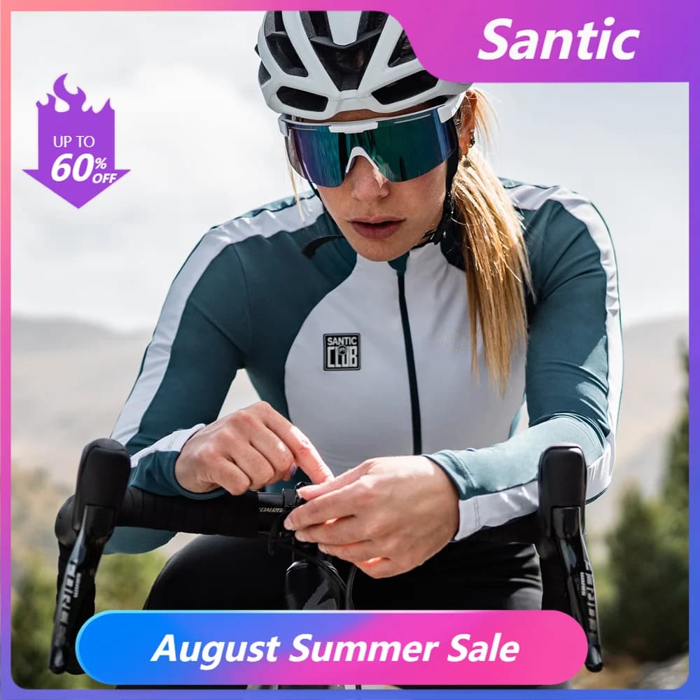 Santic Jaqueta Térmica Feminina Ciclismo Manga Longa