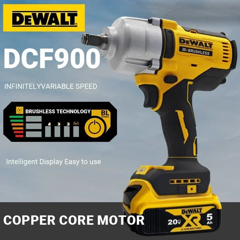 DEWALT Chave de Impacto Sem Fio 20V Li-ion Carregamento Rápido
