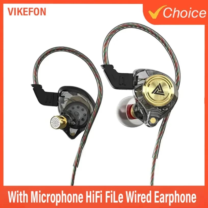 QKZ CK5 Fone de Ouvido Intra-Auricular com Microfone – HiFi Estéreo