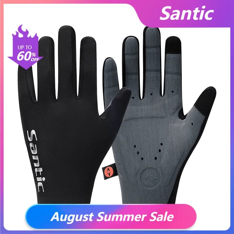 Santic Luvas de Ciclismo à Prova de Vento Dedo Cheio