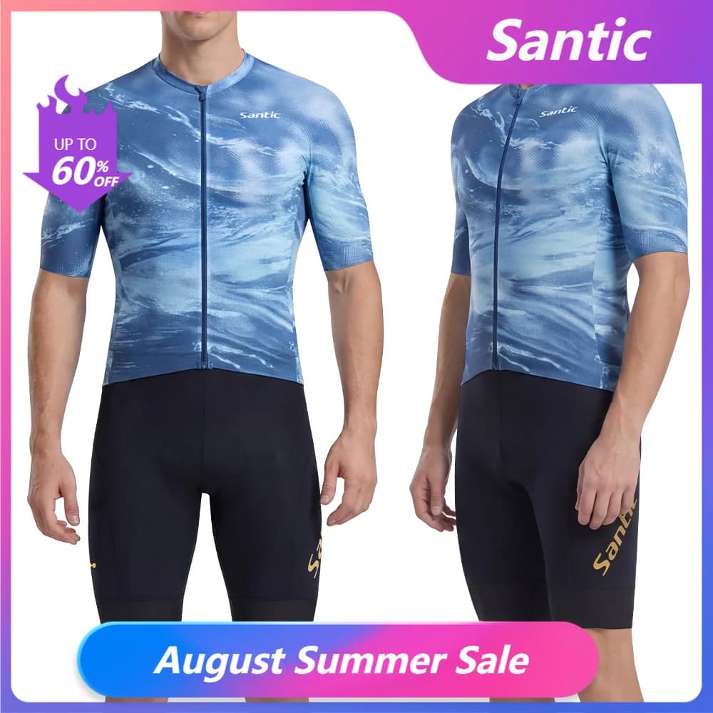 Santic Camisa Ciclismo Manga Curta Respirável UV