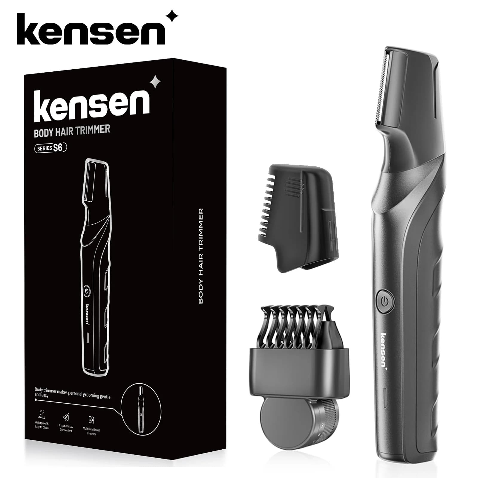 Kensen S6 Aparador de Pelos Elétrico Masculino IPX5 – Portátil