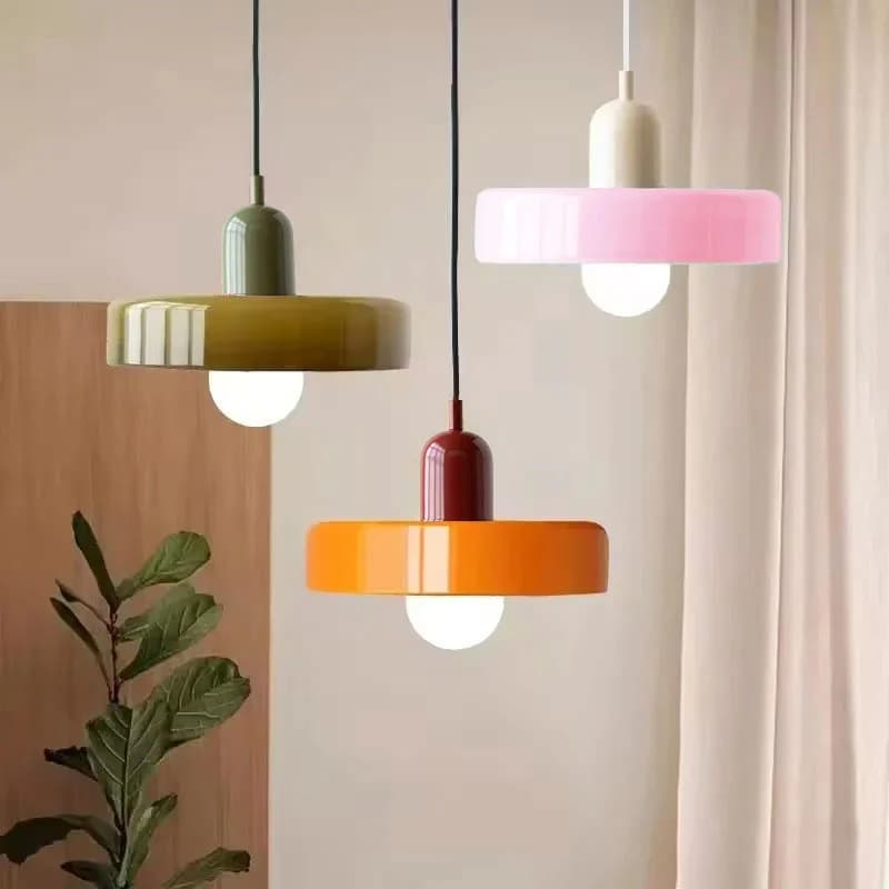 Nordic Retro Pingente de Vidro para Lâmpada E27 LED – Decoração