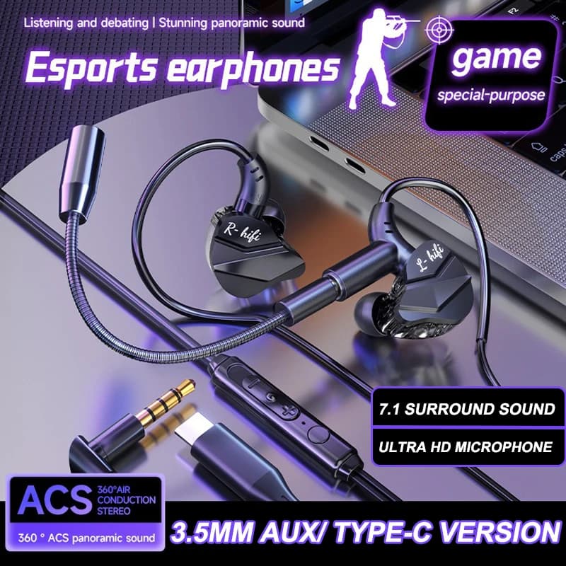 Fone de Ouvido Gamer com Som Surround 7.1 e Microfone Duplo