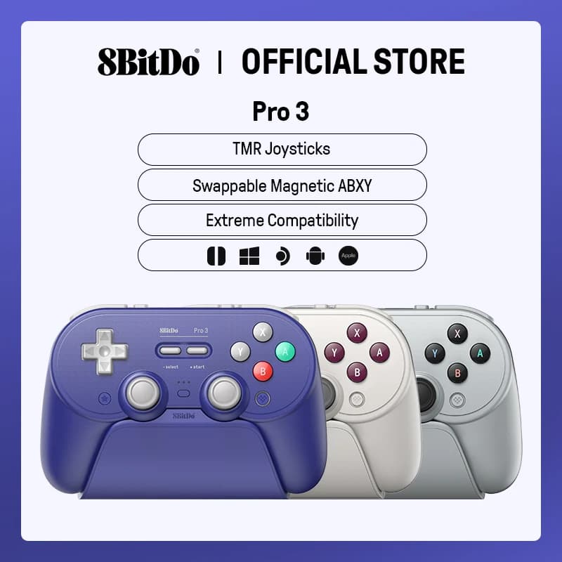8bitdo Controlador Pro 3 Sem Fio para Switch, PC e Mobile