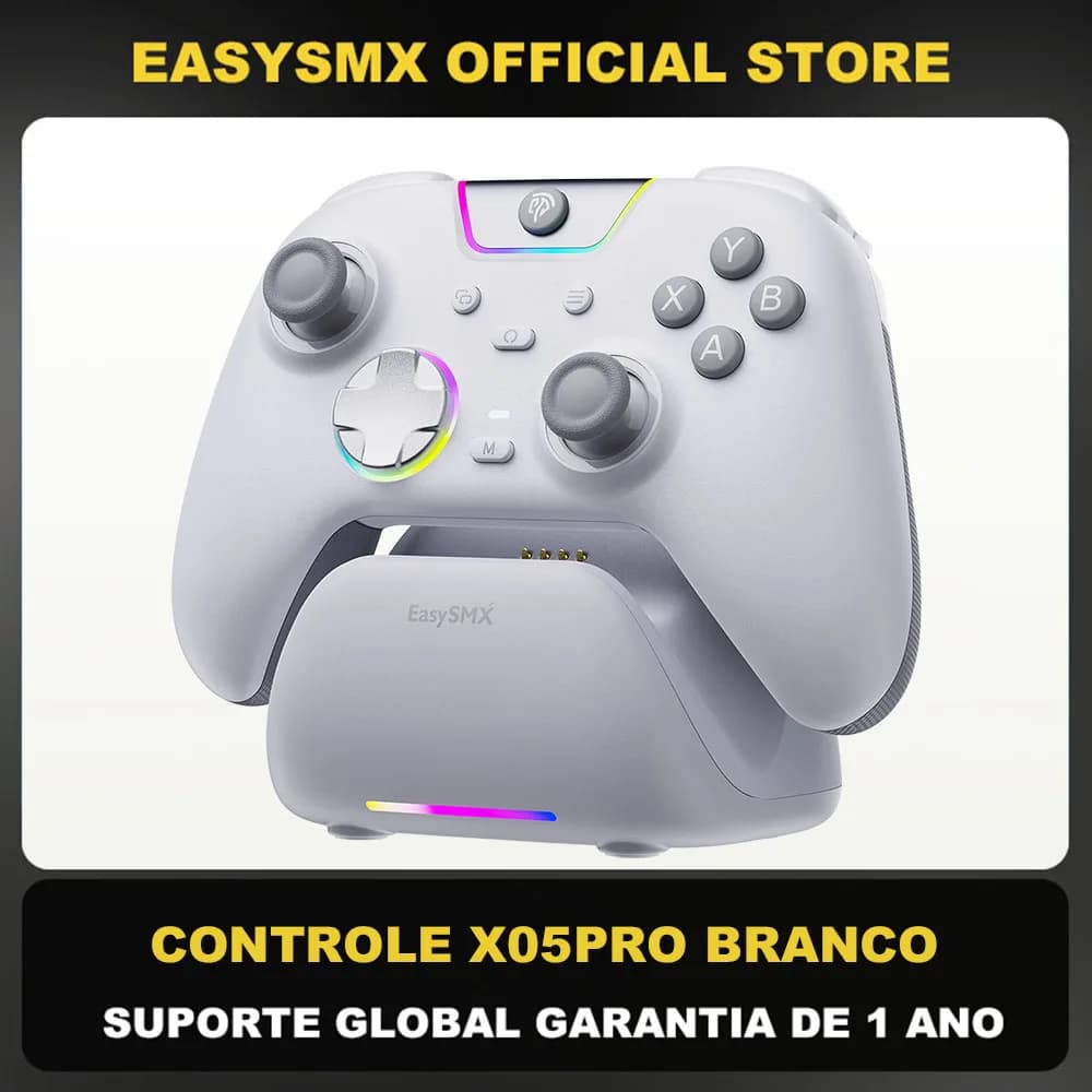 EasySMX Controle Sem Fio X05Pro com Base de Carregamento - 3 Modos