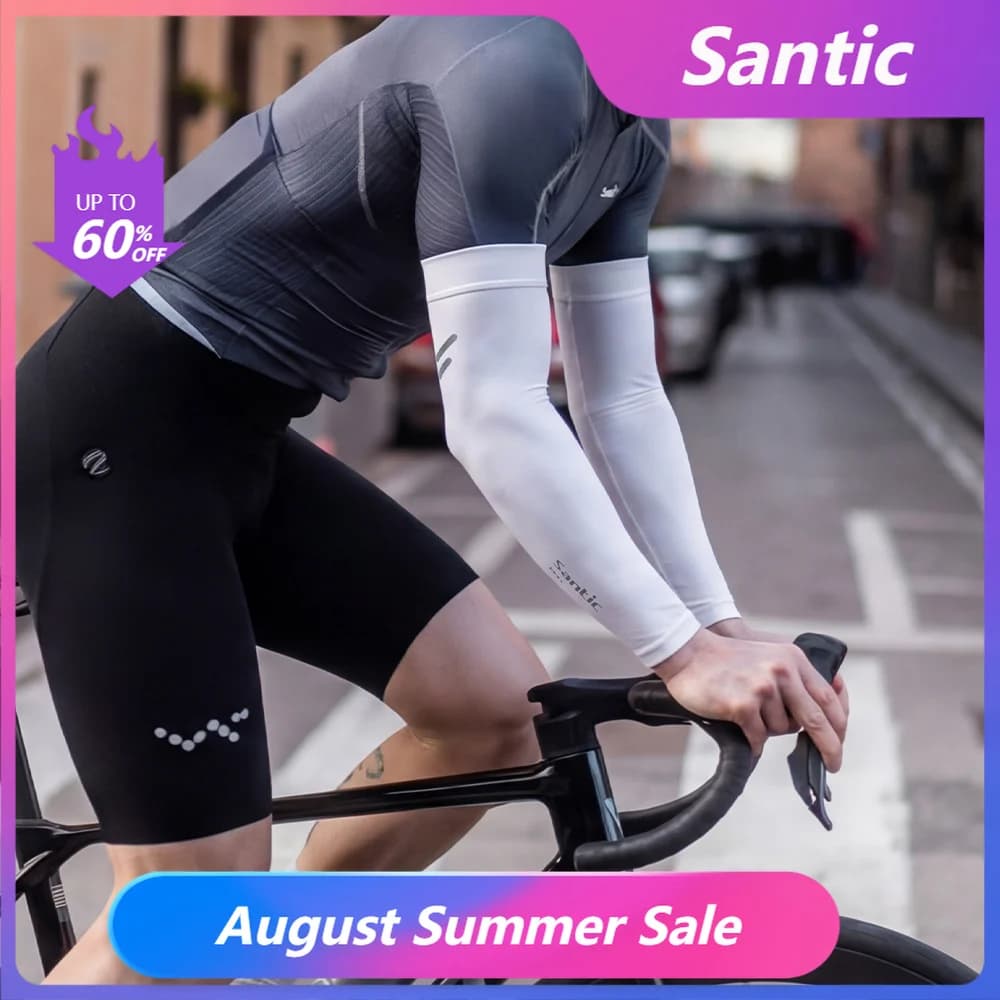 Santic Manga de Ciclismo com Proteção UV e Resfriamento