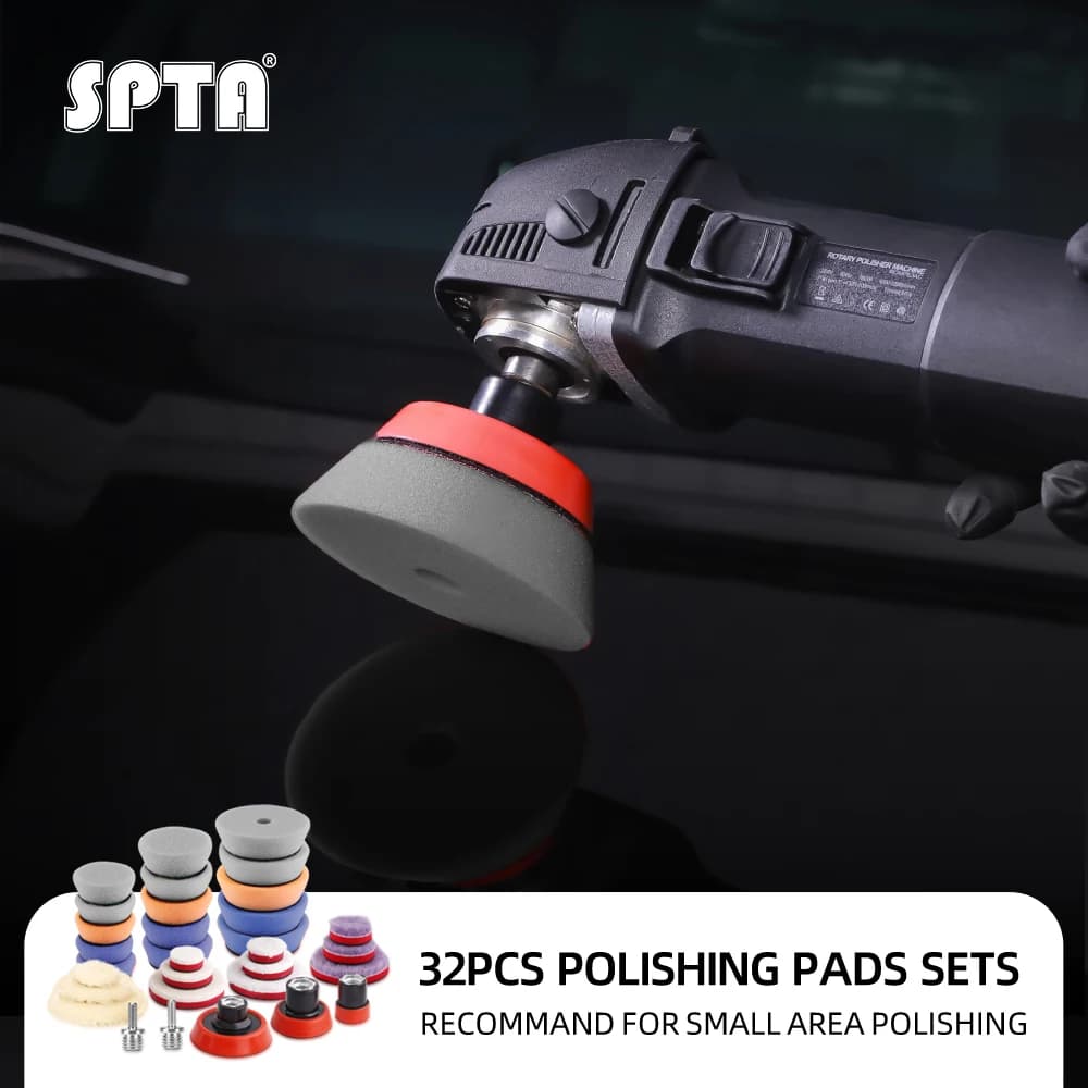 SPTA Kit 32 Almofadas de Polimento para Detalhamento Automotivo