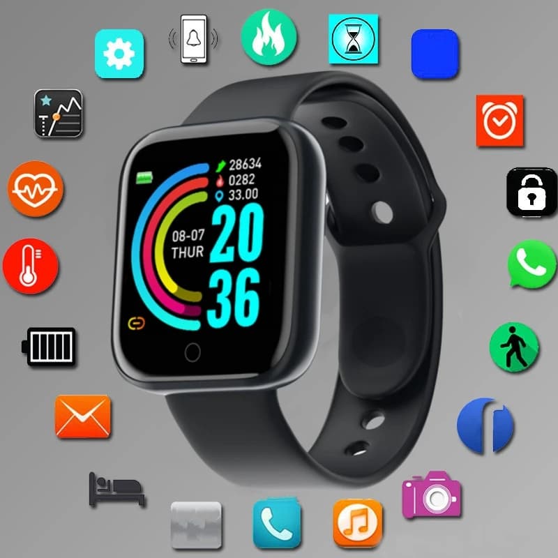 Smartwatch Fitness com Bluetooth - Controle de Música
