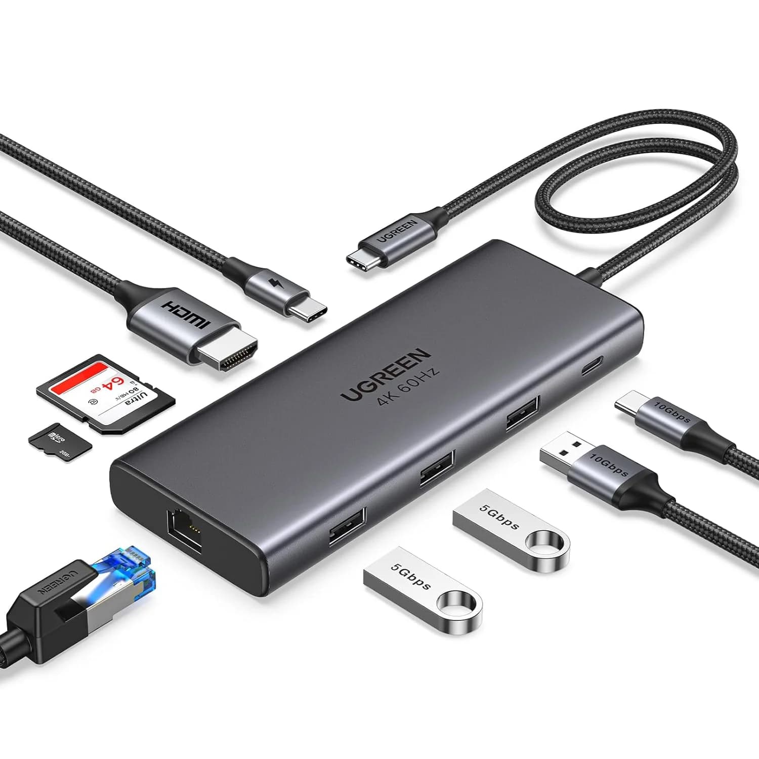 Hub USB-C 9 em 1 Ugreen Revodok Pro 10Gbps