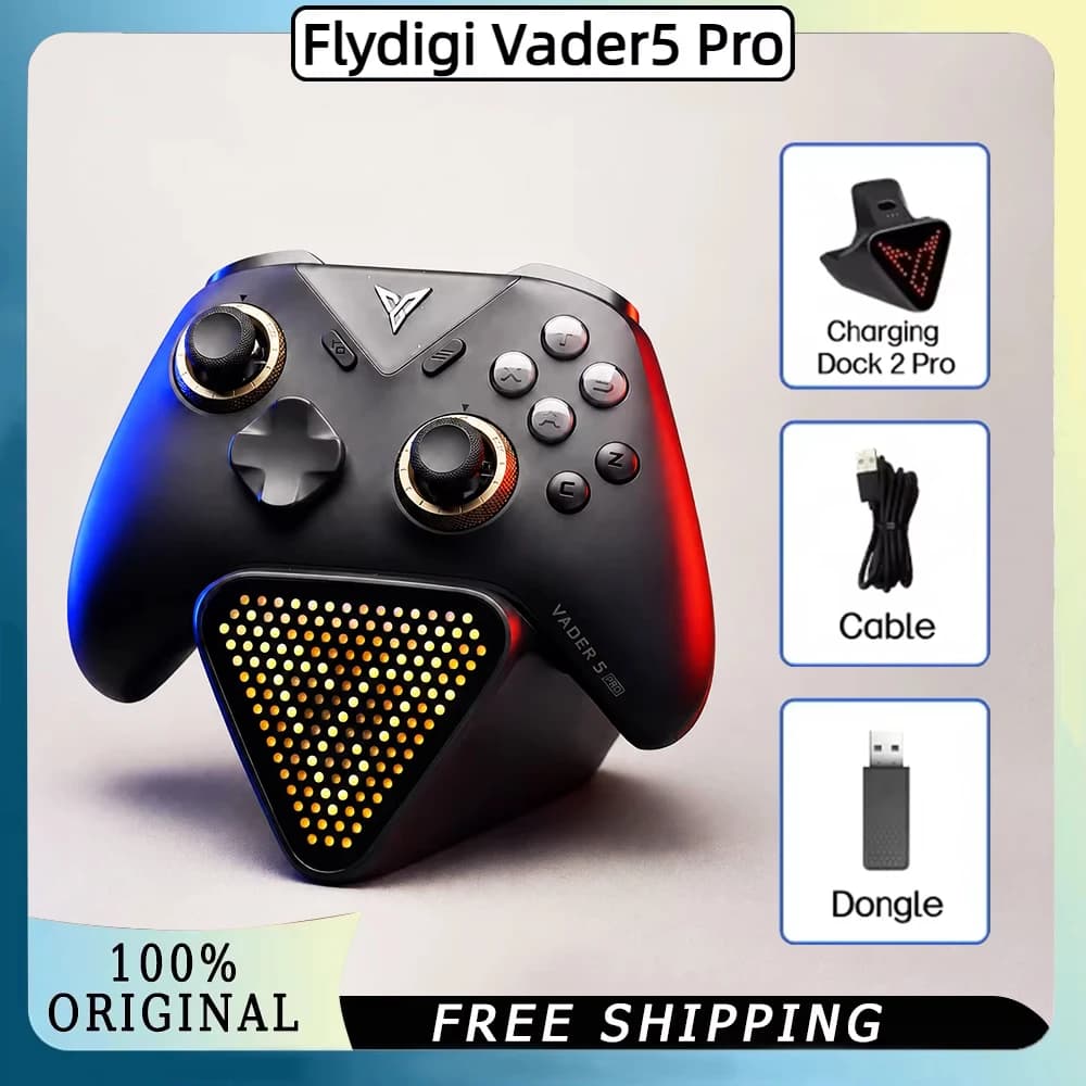 FLYDIGI Controle Vader 5 Pro – 4ms, 8 botões, Forceflex