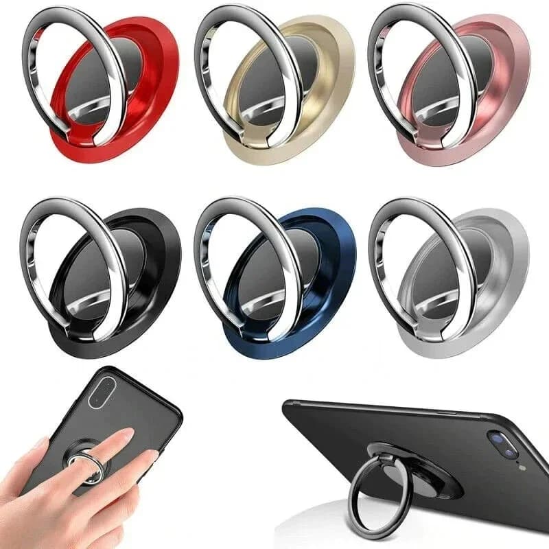 Genérico Mini Anel Suporte 360° para Celular – Rotação Magnética