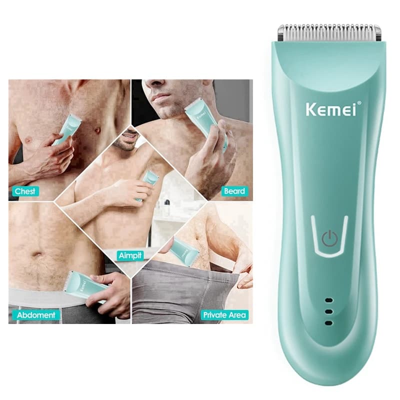 Kemei Trimmer Molhado e Seco 2 em 1 para Corpo e Rosto – R$ 49,39