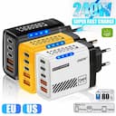 Carregador 5 em 1 240W GaN USB‑C PD – Rápido e Versátil — miniatura