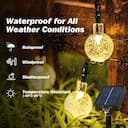 Cordão de Luz Solar LED à Prova d'Água com Bolhas de Cristal — miniatura