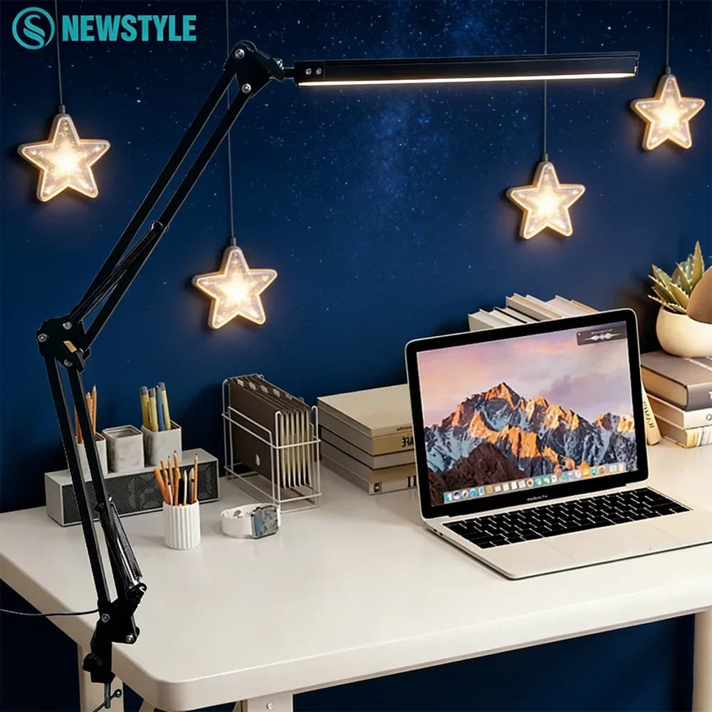 Luminária de Mesa LED Dobrável – Luz Suave e Ajustável