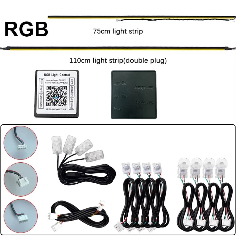 KALADA Lâmpada LED RGB com Controle por App - Tira de Luz 4 fios
