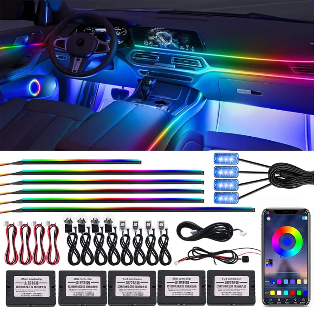 KALADA Luz Ambiente 18 em 1 RGB 64 cores – App