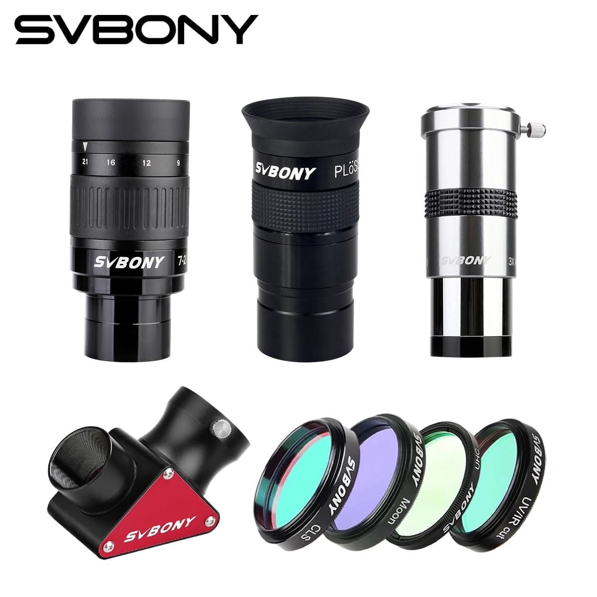 SVBONY Kit Observação Astronômica com Oculares e Acessórios