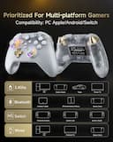 EasySMX Controle Sem Fio D05 RGB para Switch e PC — miniatura