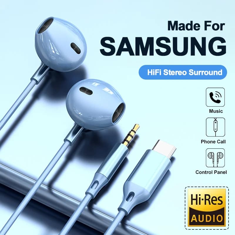 Samsung HiFi In-ear USB-C 3.5mm – Fone com Som Surround