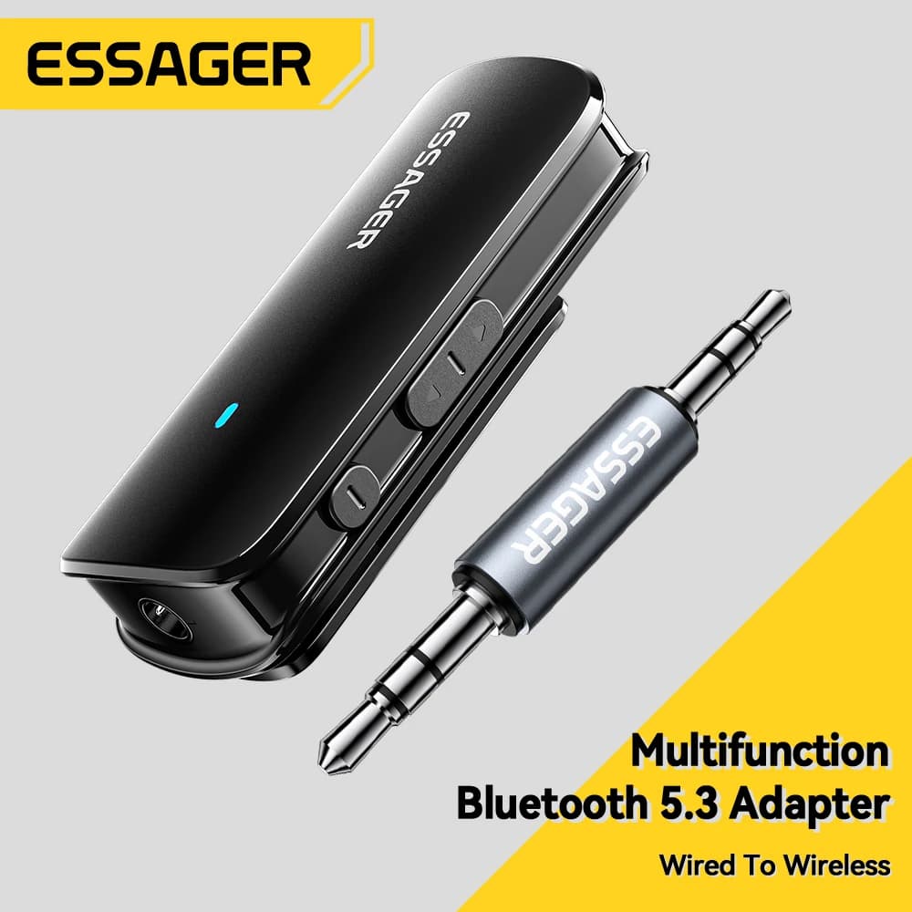 Essager Adaptador Bluetooth 5.3 Transmissor Receptor 3.5mm