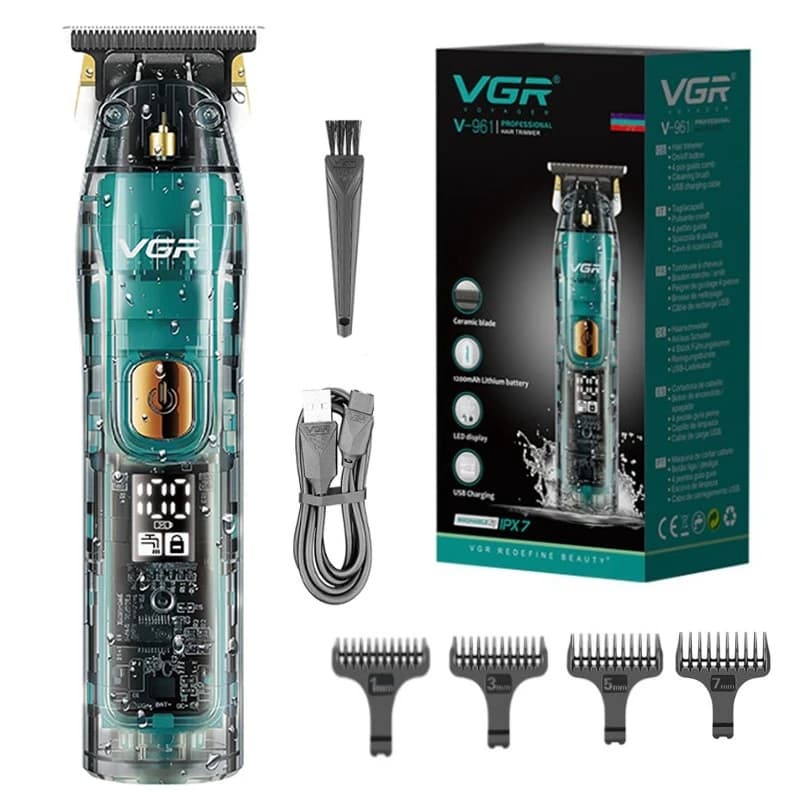 VGR Aparador Profissional de Cabelo e Barba Recarregável