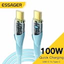Essager-USB C para Tipo C Cabo de Carregamento Rápido, Cabo de Fio, Macbook, iPad, Samsung, Huawei, Xiaomi, POCO, PD, 5A, 100W, 60W — miniatura