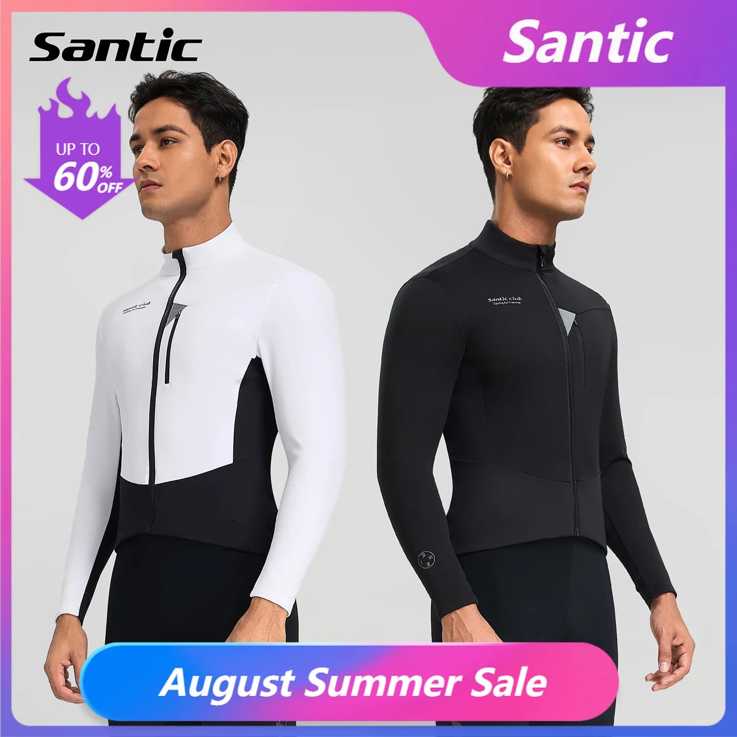 Santic Jaqueta de Ciclismo Inverno à Prova de Vento