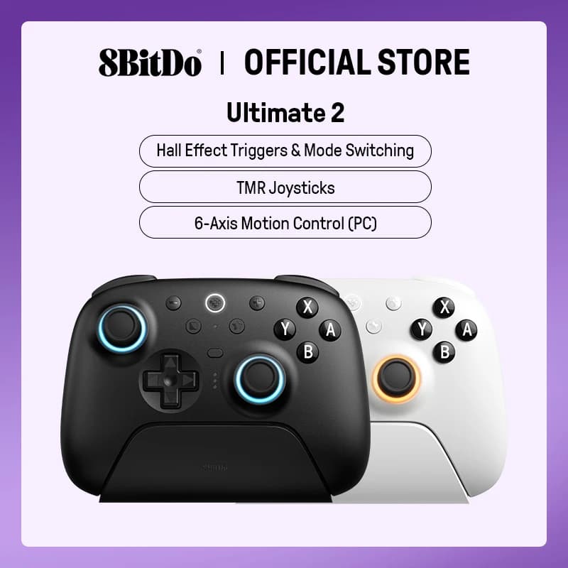 8bitdo Ultimate 2 – Controlador Bluetooth para Switch e PC