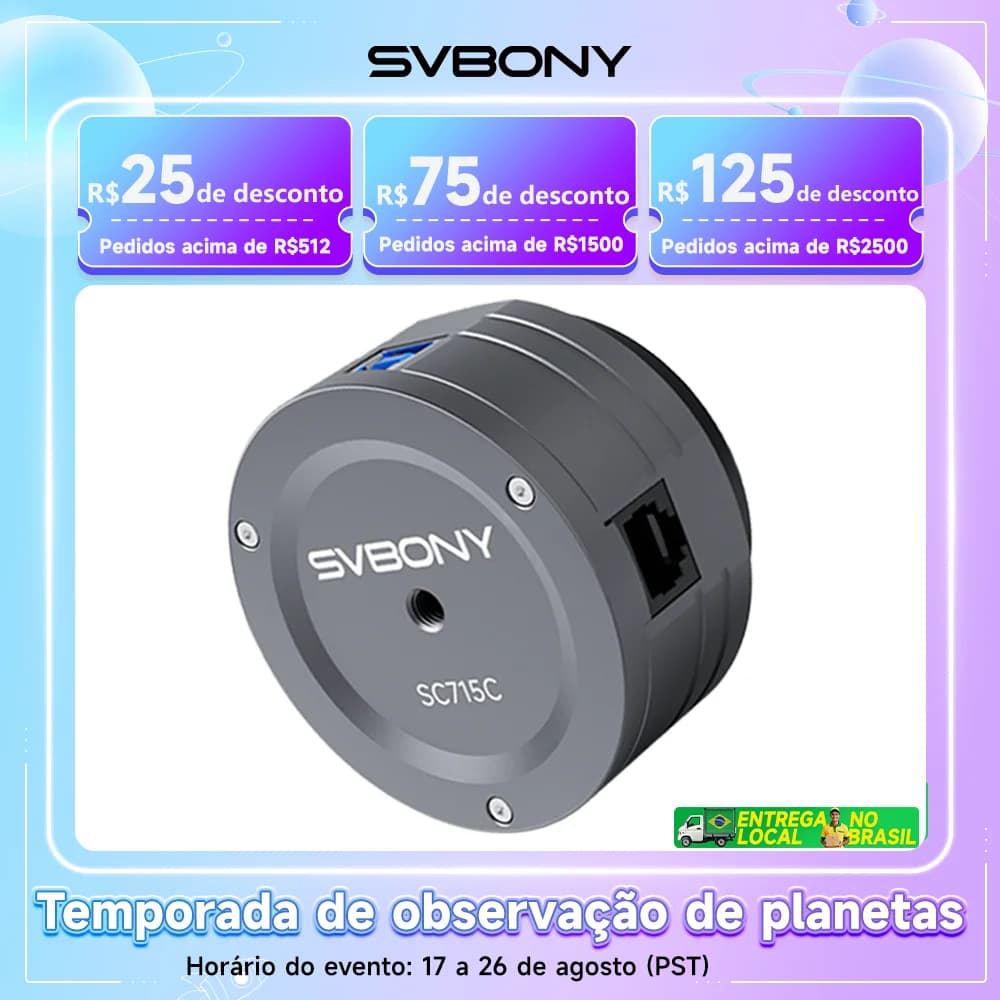 SVBONY SC715C Câmera Planetária Color CMOS USB 3.0