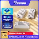 1-10PCS SONOFF BASICR4 Interruptor Inteligente WiFi ESP32, Modo Magic Switch, Controle Remoto Confiável e Seguro com EWeLink, Compatível com S-MATE2, Alexa e Google — miniatura