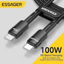 Essager Cabo Rápido 100W Tipo C PD para MacBook, Samsung, Xiaomi — miniatura
