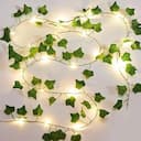 Luzes de Cordão Folhas Verdes 2m – Guirlanda Artificial Eventos — miniatura