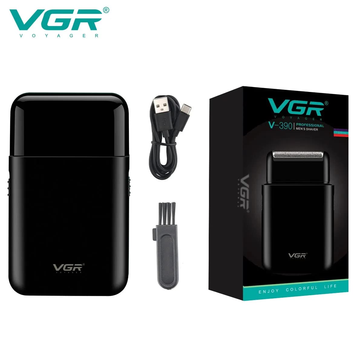 VGR Barbeador Elétrico Portátil Mini USB 390