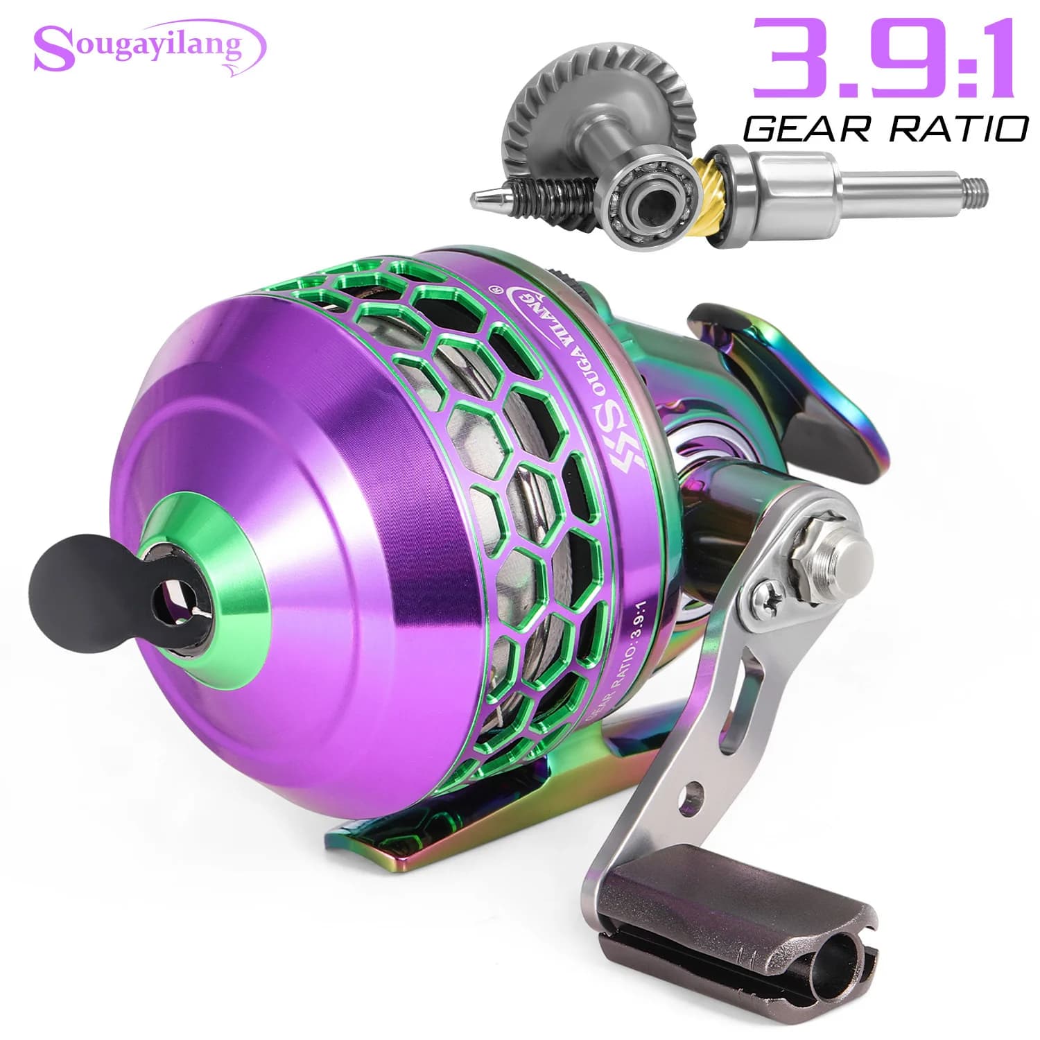 Carretilha Sougayilang Spincast 3.9:1 em Alumínio