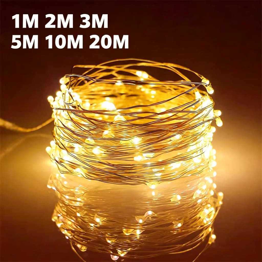 Luzes de Fada LED USB - Guirlanda 200 LEDs para Natal e Festas